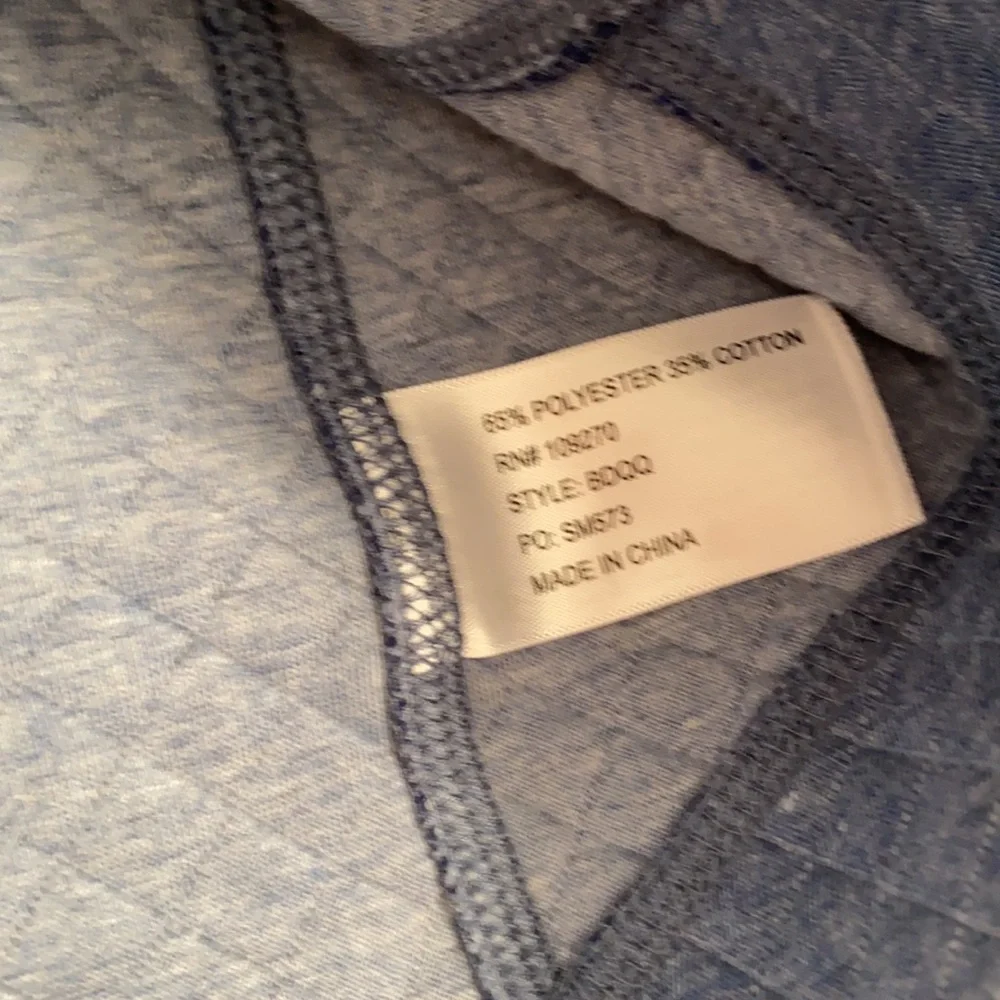 The Black Dog blue quilted quarter zip pullover sweatshirt S - Picture 11 of 12